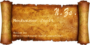 Neuhauser Zsolt névjegykártya